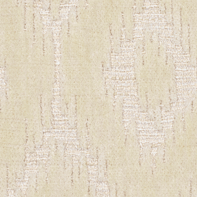 A white-coloured sample of velvet woven fabric from the Inari Collection with light yellow patterns.
