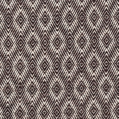 A white-coloured sample of a flat woven fabric from the Naturals Collection with brown lines and patterns.