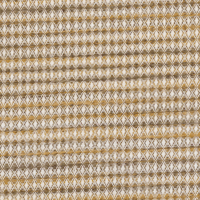 A white-coloured sample of a flat woven fabric from the Naturals Collection with brown and yellow patterns.